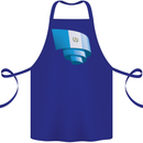 Curled Guatemala Flag Guatemalan Day Football Cotton Apron 100% Organic Royal Blue