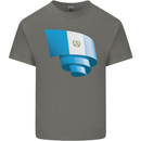 Curled Guatemala Flag Guatemalan Day Football Kids T-Shirt Childrens Charcoal