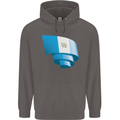 Curled Guatemala Flag Guatemalan Day Football Mens 80% Cotton Hoodie Charcoal