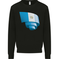 Curled Guatemala Flag Guatemalan Day Football Mens Sweatshirt Jumper Black
