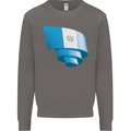 Curled Guatemala Flag Guatemalan Day Football Mens Sweatshirt Jumper Charcoal