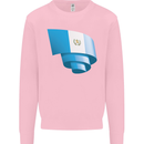 Curled Guatemala Flag Guatemalan Day Football Mens Sweatshirt Jumper Light Pink