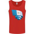 Curled Guatemala Flag Guatemalan Day Football Mens Vest Tank Top Red