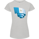 Curled Guatemala Flag Guatemalan Day Football Womens Petite Cut T-Shirt Sports Grey