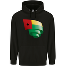 Curled Guinea-Bissau Flag Day Football Childrens Kids Hoodie Black