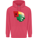 Curled Guinea-Bissau Flag Day Football Childrens Kids Hoodie Heliconia