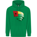 Curled Guinea-Bissau Flag Day Football Childrens Kids Hoodie Irish Green