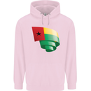 Curled Guinea-Bissau Flag Day Football Childrens Kids Hoodie Light Pink