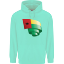 Curled Guinea-Bissau Flag Day Football Childrens Kids Hoodie Peppermint
