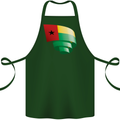 Curled Guinea-Bissau Flag Day Football Cotton Apron 100% Organic Forest Green