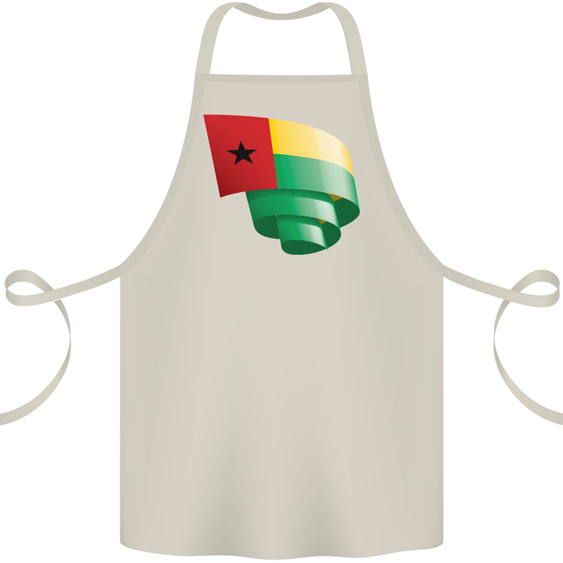 Curled Guinea-Bissau Flag Day Football Cotton Apron 100% Organic Natural