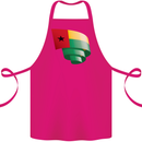 Curled Guinea-Bissau Flag Day Football Cotton Apron 100% Organic Pink
