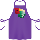 Curled Guinea-Bissau Flag Day Football Cotton Apron 100% Organic Purple