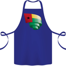 Curled Guinea-Bissau Flag Day Football Cotton Apron 100% Organic Royal Blue
