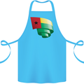Curled Guinea-Bissau Flag Day Football Cotton Apron 100% Organic Turquoise
