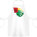 Curled Guinea-Bissau Flag Day Football Cotton Apron 100% Organic White