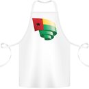 Curled Guinea-Bissau Flag Day Football Cotton Apron 100% Organic White