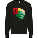 Curled Guinea-Bissau Flag Day Football Kids Sweatshirt Jumper Black