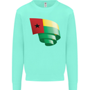 Curled Guinea-Bissau Flag Day Football Kids Sweatshirt Jumper Peppermint