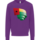 Curled Guinea-Bissau Flag Day Football Kids Sweatshirt Jumper Purple