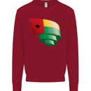 Curled Guinea-Bissau Flag Day Football Kids Sweatshirt Jumper Red