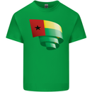 Curled Guinea-Bissau Flag Day Football Kids T-Shirt Childrens Irish Green