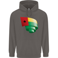 Curled Guinea-Bissau Flag Day Football Mens 80% Cotton Hoodie Charcoal