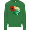 Curled Guinea-Bissau Flag Day Football Mens Sweatshirt Jumper Irish Green