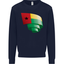 Curled Guinea-Bissau Flag Day Football Mens Sweatshirt Jumper Navy Blue