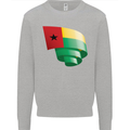 Curled Guinea-Bissau Flag Day Football Mens Sweatshirt Jumper Sports Grey