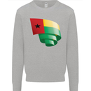 Curled Guinea-Bissau Flag Day Football Mens Sweatshirt Jumper Sports Grey