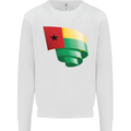 Curled Guinea-Bissau Flag Day Football Mens Sweatshirt Jumper White