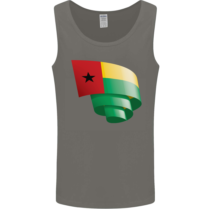 Curled Guinea-Bissau Flag Day Football Mens Vest Tank Top Charcoal
