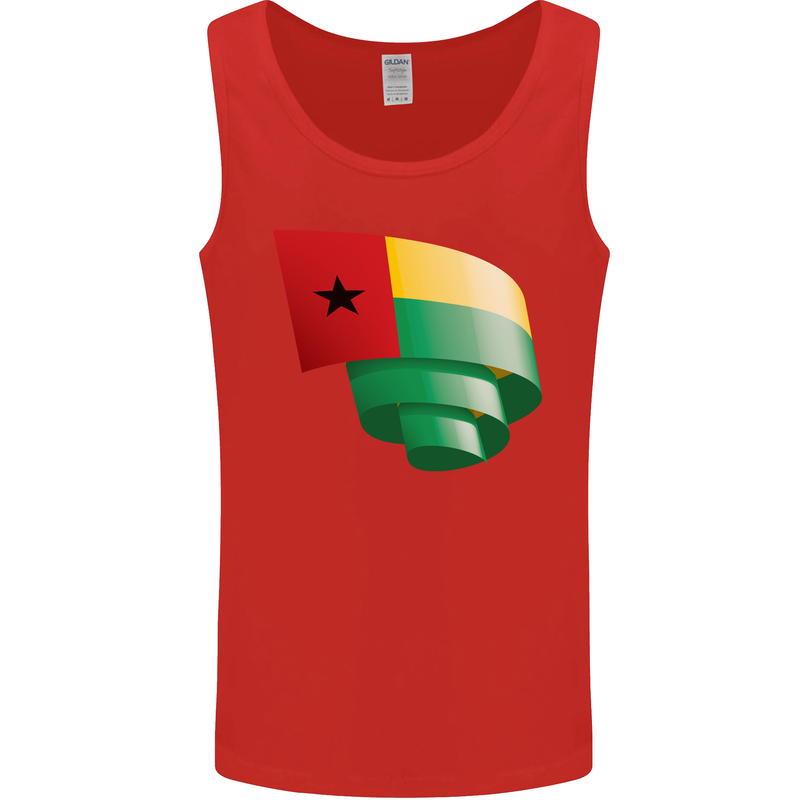 Curled Guinea-Bissau Flag Day Football Mens Vest Tank Top Red