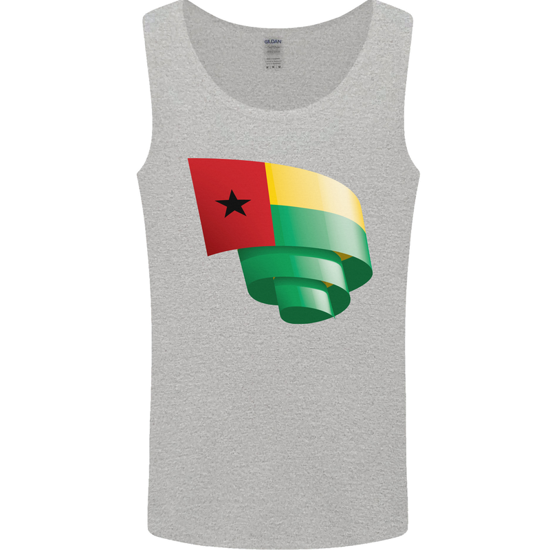 Curled Guinea-Bissau Flag Day Football Mens Vest Tank Top Sports Grey