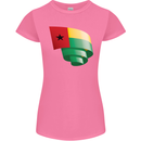 Curled Guinea-Bissau Flag Day Football Womens Petite Cut T-Shirt Azalea