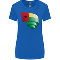 Curled Guinea-Bissau Flag Day Football Womens Wider Cut T-Shirt Royal Blue