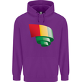 Curled Guinea Flag Guinean Day Football Childrens Kids Hoodie Purple