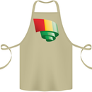 Curled Guinea Flag Guinean Day Football Cotton Apron 100% Organic Khaki