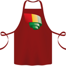 Curled Guinea Flag Guinean Day Football Cotton Apron 100% Organic Maroon