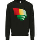 Curled Guinea Flag Guinean Day Football Kids Sweatshirt Jumper Black