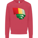 Curled Guinea Flag Guinean Day Football Kids Sweatshirt Jumper Heliconia