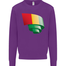 Curled Guinea Flag Guinean Day Football Kids Sweatshirt Jumper Purple