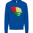 Curled Guinea Flag Guinean Day Football Kids Sweatshirt Jumper Royal Blue