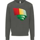 Curled Guinea Flag Guinean Day Football Kids Sweatshirt Jumper Storm Grey