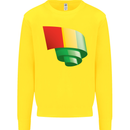 Curled Guinea Flag Guinean Day Football Kids Sweatshirt Jumper Yellow