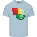 Curled Guinea Flag Guinean Day Football Kids T-Shirt Childrens Light Blue