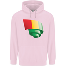 Curled Guinea Flag Guinean Day Football Mens 80% Cotton Hoodie Light Pink
