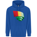 Curled Guinea Flag Guinean Day Football Mens 80% Cotton Hoodie Royal Blue