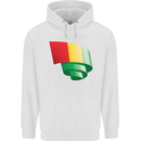 Curled Guinea Flag Guinean Day Football Mens 80% Cotton Hoodie White